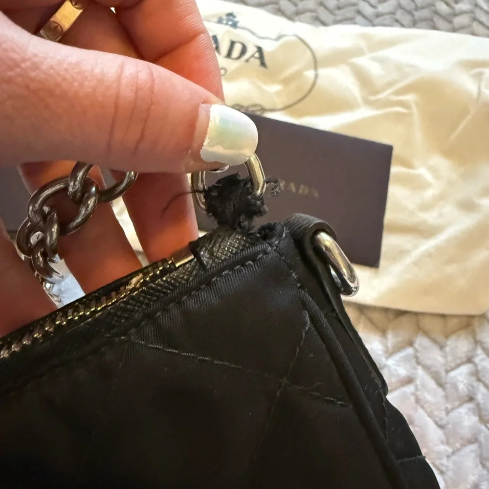 Prada Black Quilted Shoulder Bag - Picture 3 of 8